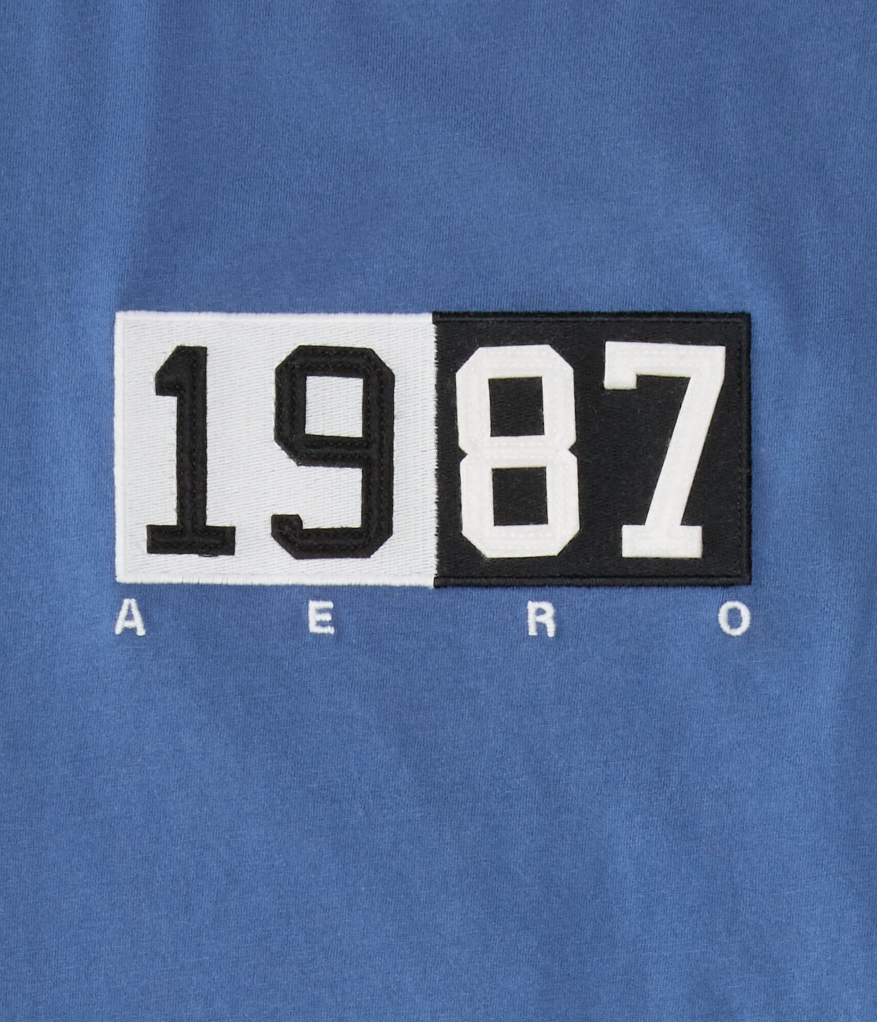 Aero 1987 Split Box Logo Appliqué Graphic Tee