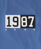 Aero 1987 Split Box Logo Appliqué Graphic Tee