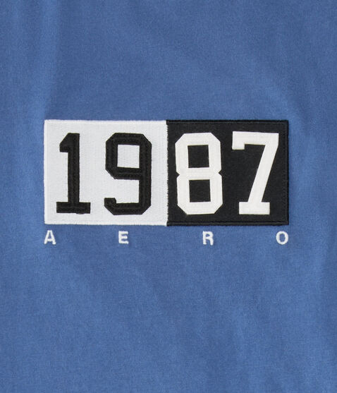 Aero 1987 Split Box Logo Appliqué Graphic Tee Aero 1987 Split Box Logo Appliqué Graphic Tee