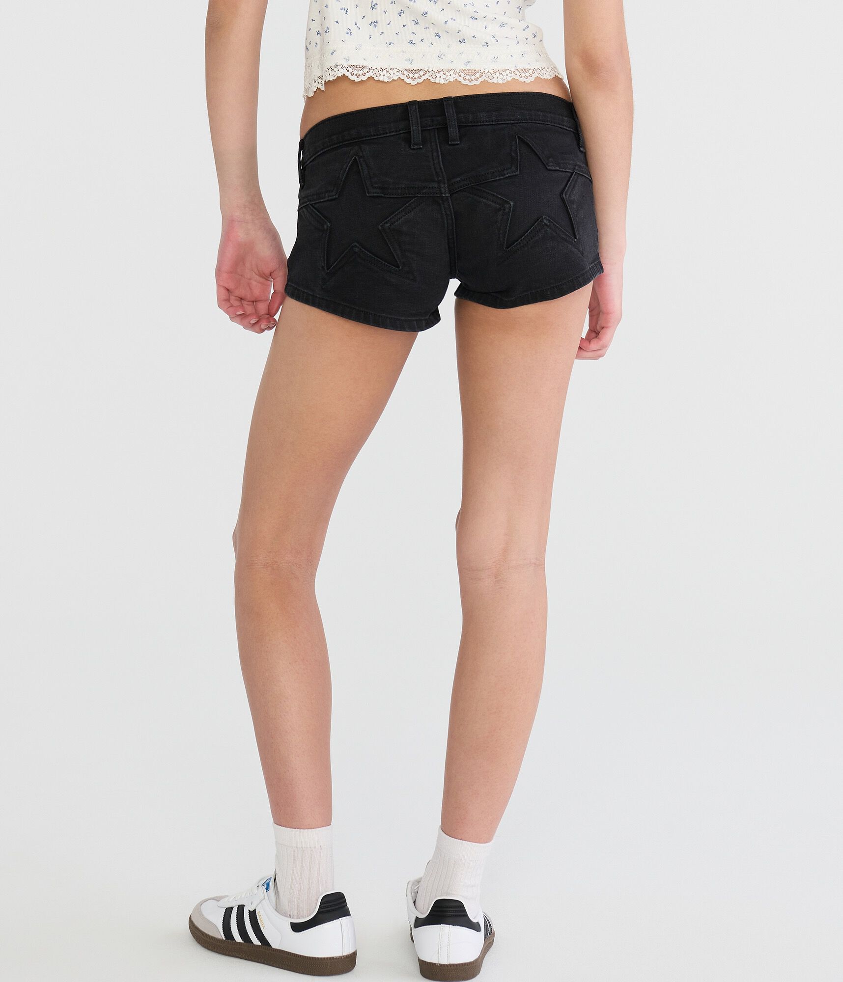 Super Low-Rise Micro Denim Shorts