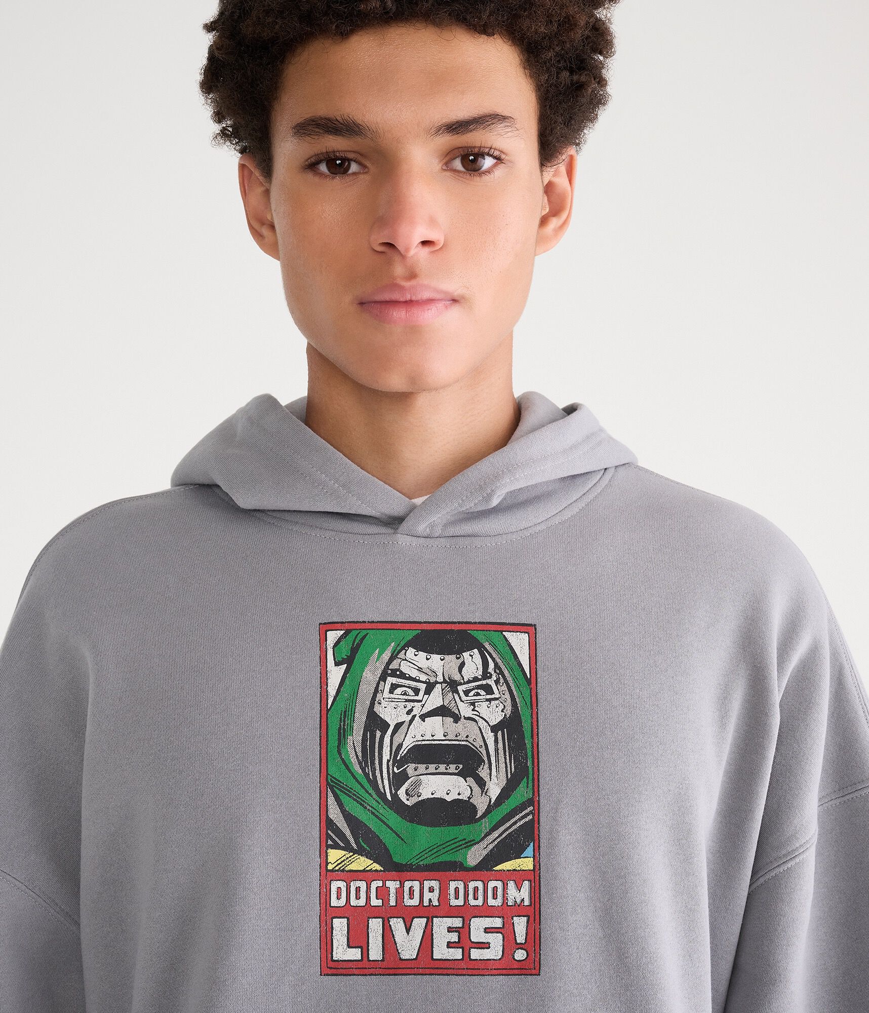 Fantastic Four Doctor Doom Lives Boxy Pullover Hoodie