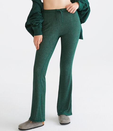 Flare High-Rise Waffle Sleep Pants