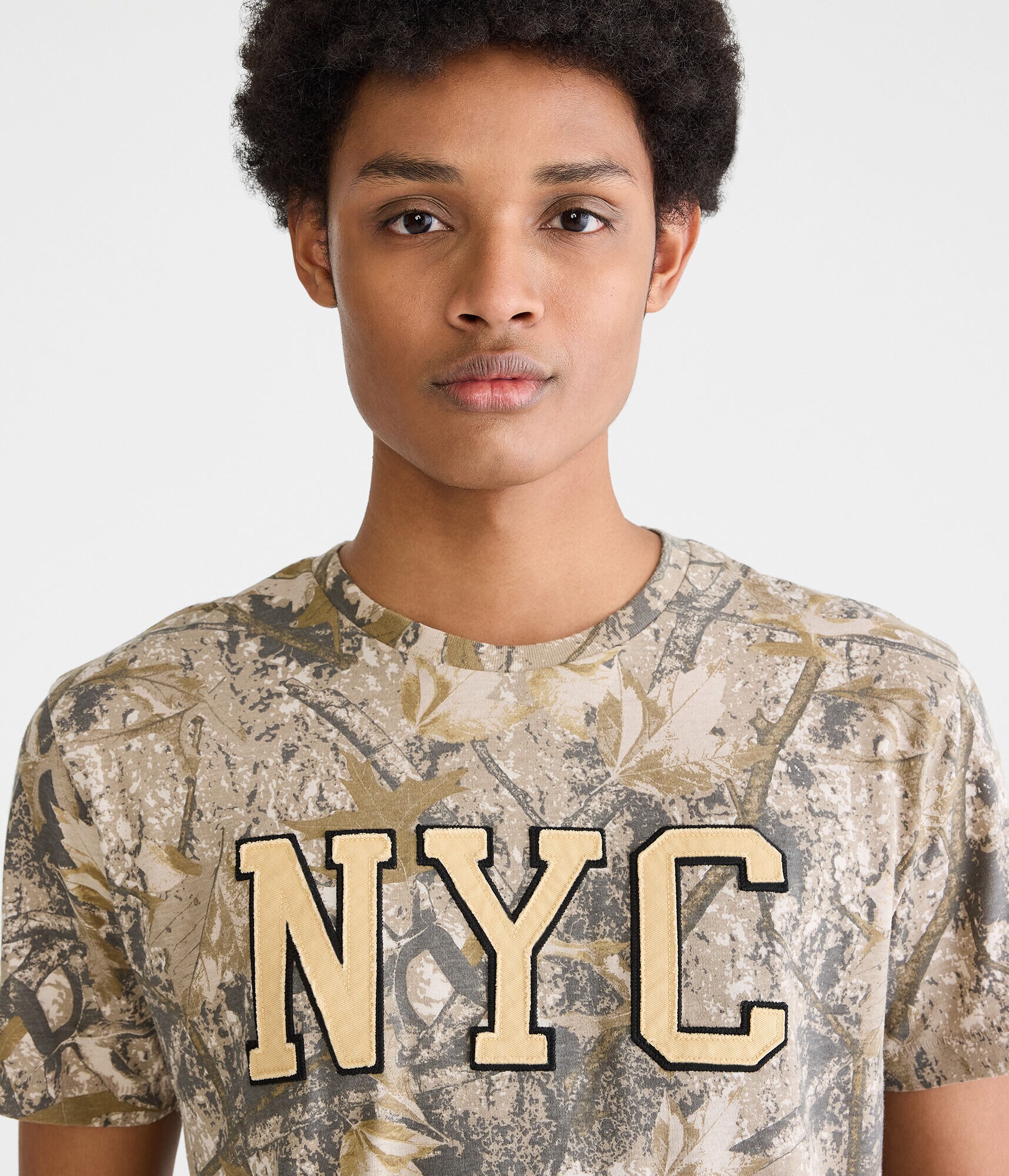 NYC Forest Camo Appliqué Graphic Tee