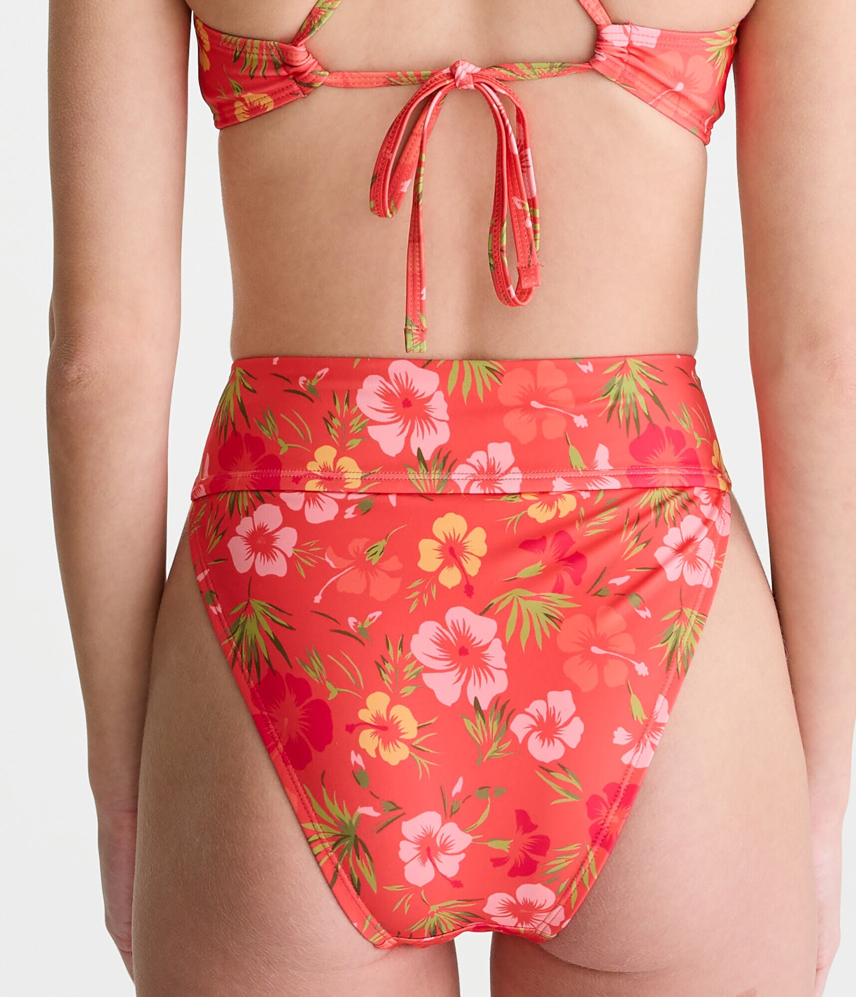 Hibiscus High-Waisted Cheeky Bikini Bottom