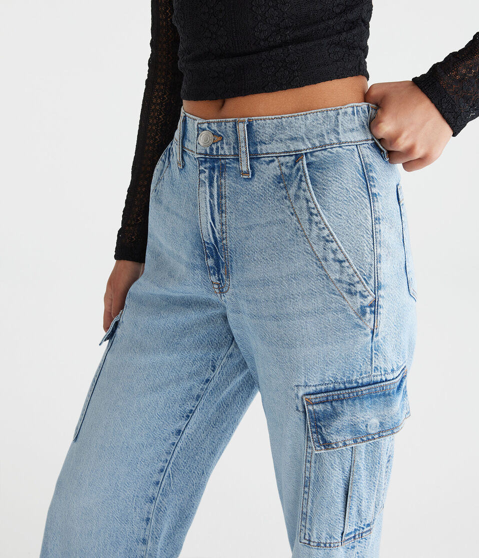 High-Rise Wide Leg Cargo Jean