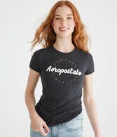 Aeropostale Script Appliqué Graphic Tee
