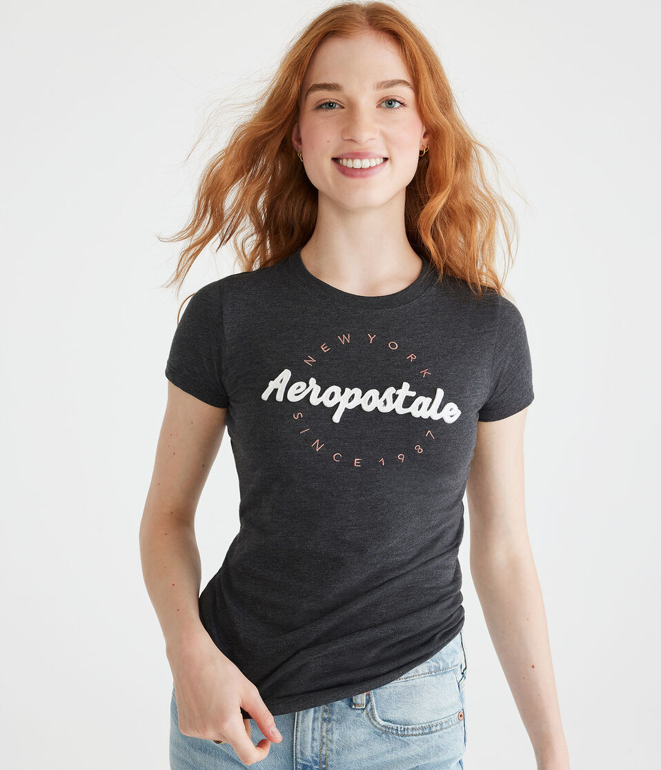 Aeropostale Script Appliqué Graphic Tee