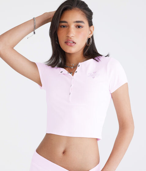 Juicy Couture Cropped Henley