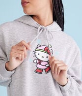 Hello Kitty Ice Skating Cropped Pullover Hoodie