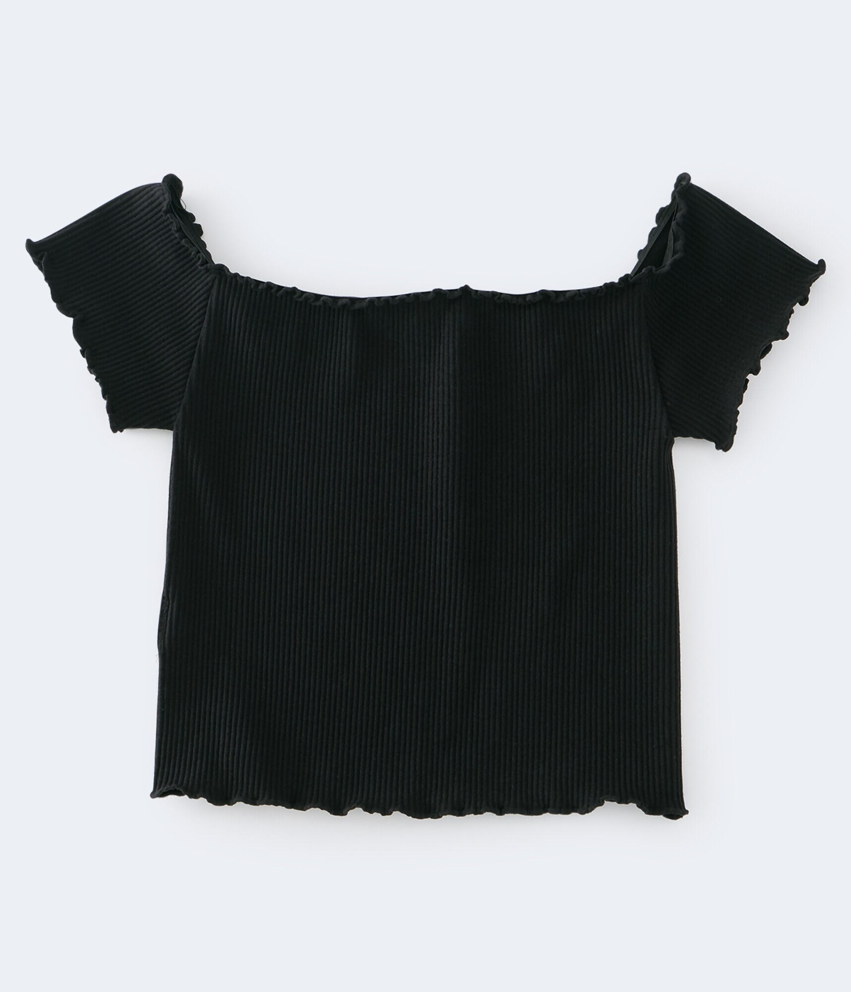 Ribbed Off-The-Shoulder Seamless Top