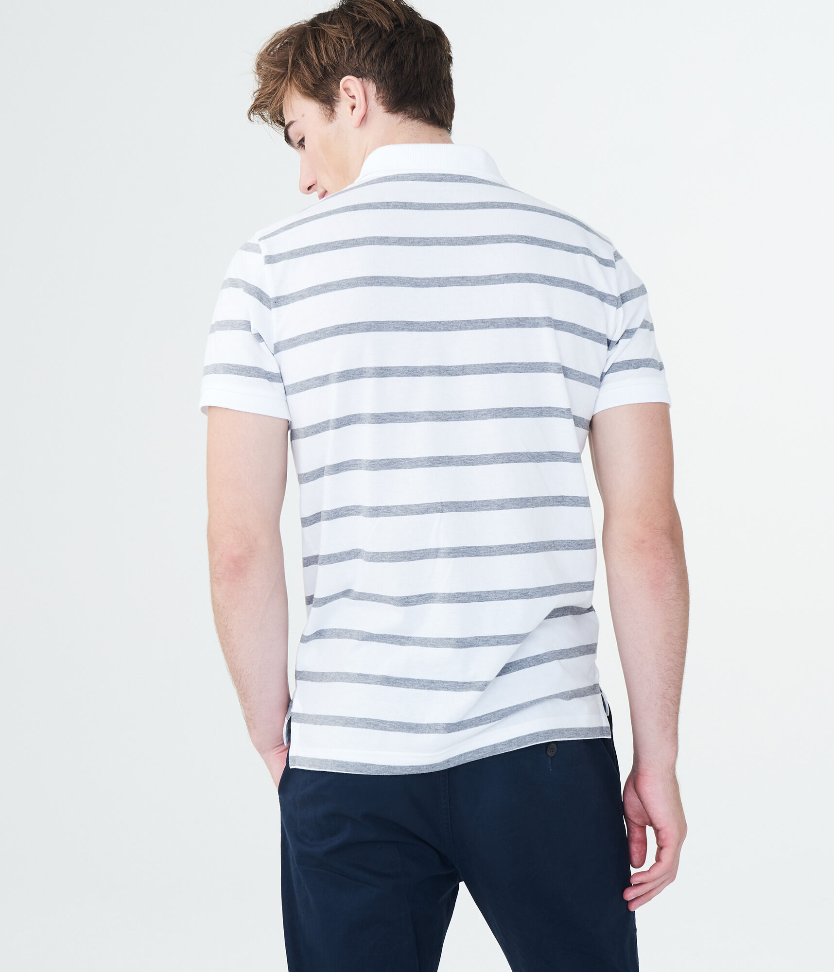 A87 Striped Jersey Polo