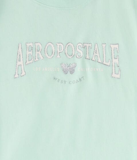 Aeropostale Butterfly Glitter Graphic Tee Aeropostale Butterfly Glitter Graphic Tee