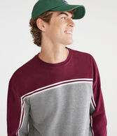 Long Sleeve Retro Colorblocked Stripe Crew Tee