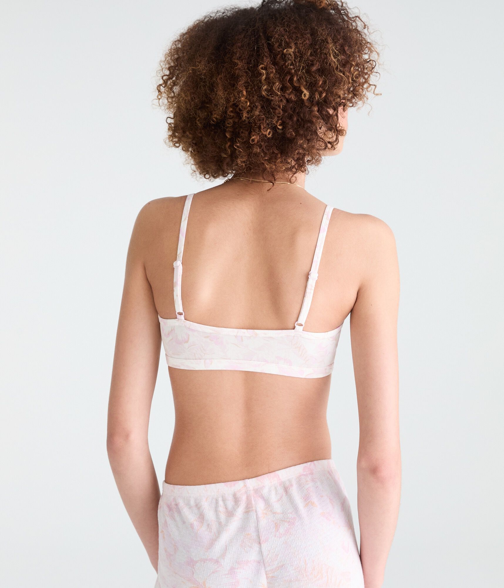 Hibiscus Cotton Henley Bralette