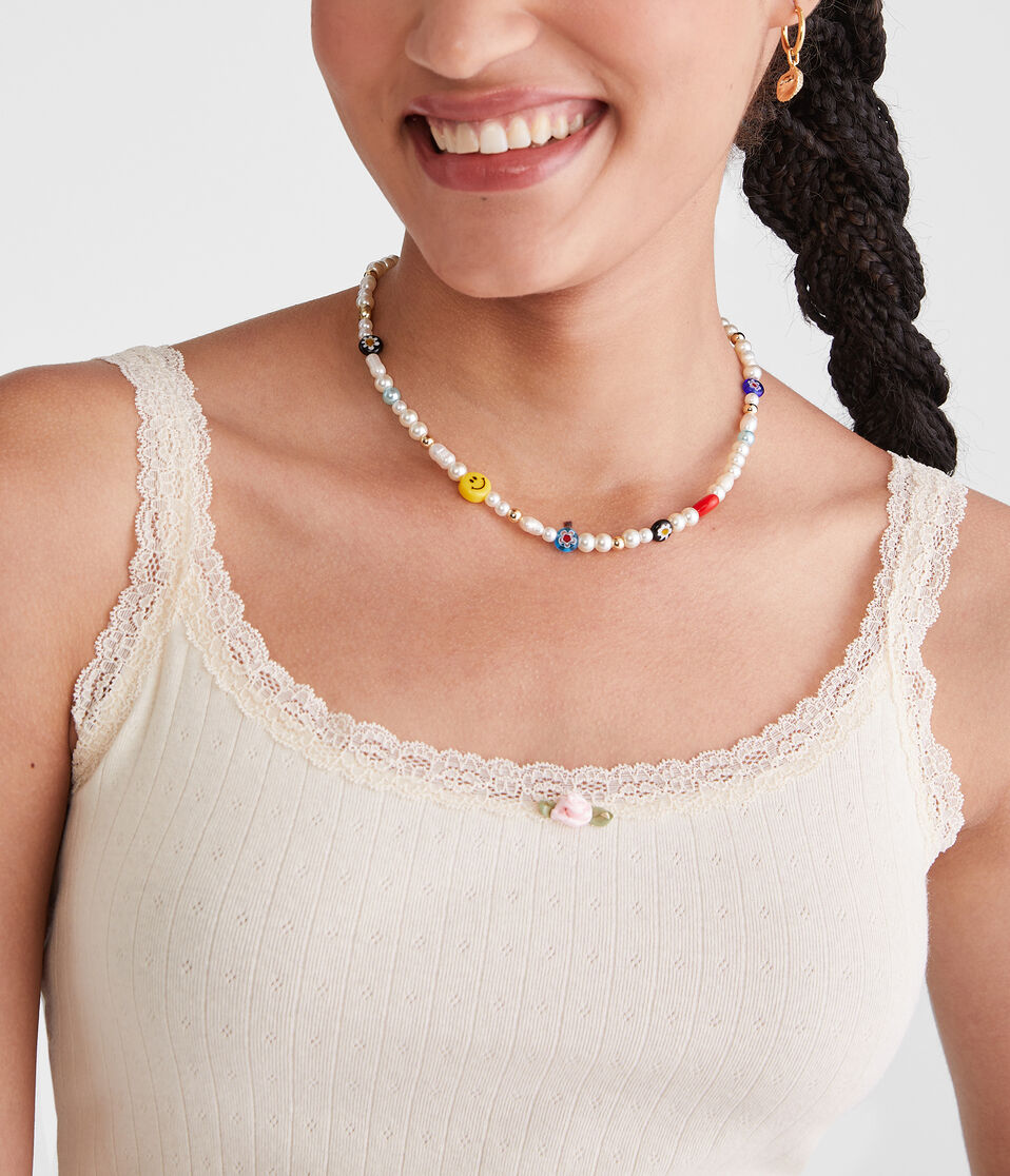 Pointelle Lace-Trim Cami