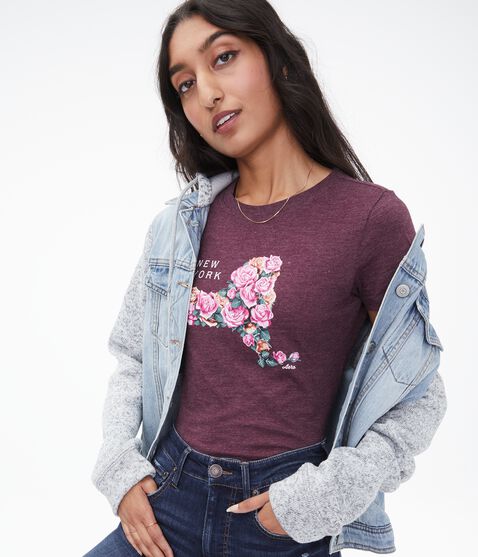 New York State Roses Graphic Tee New York State Roses Graphic Tee