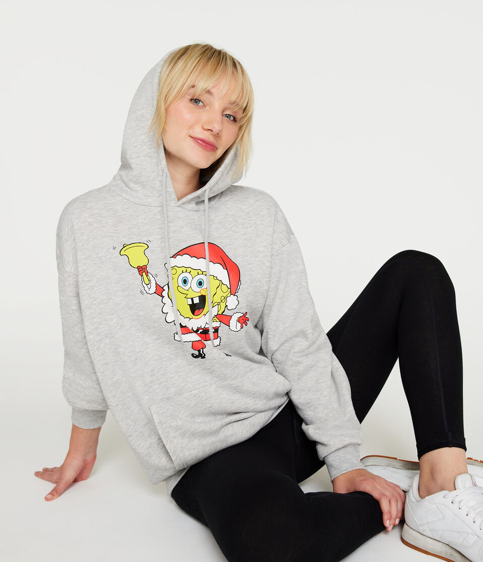SpongeBob SquarePants Santa Oversized Pullover Hoodie