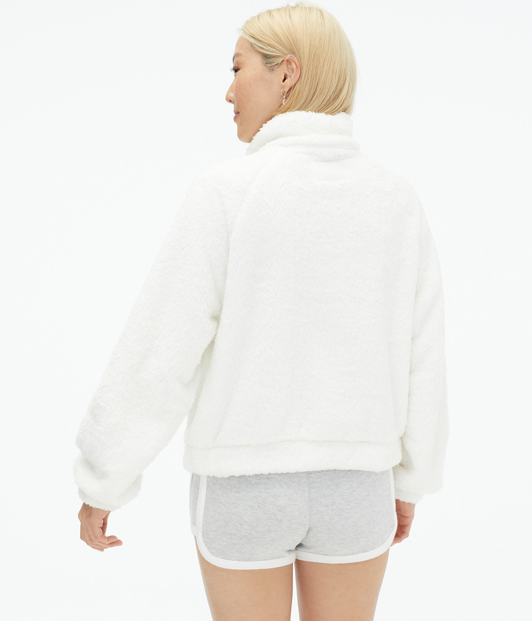 Cozy Mock-Neck Sherpa Fleece Pullover