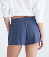 Washed Mid-Rise Waffle Shorts