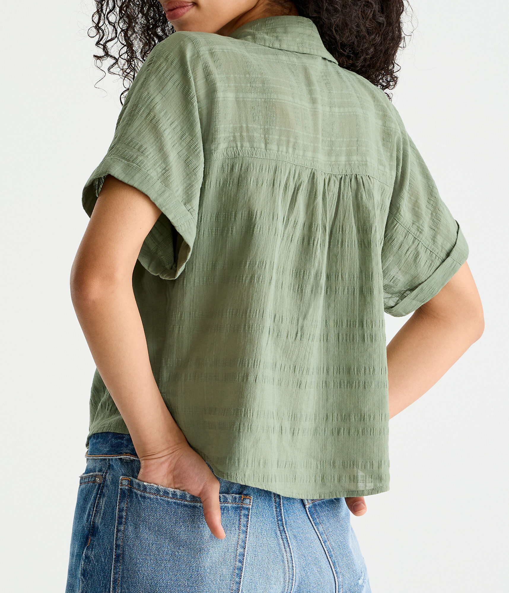 Tonal Textured Stripe Shirt