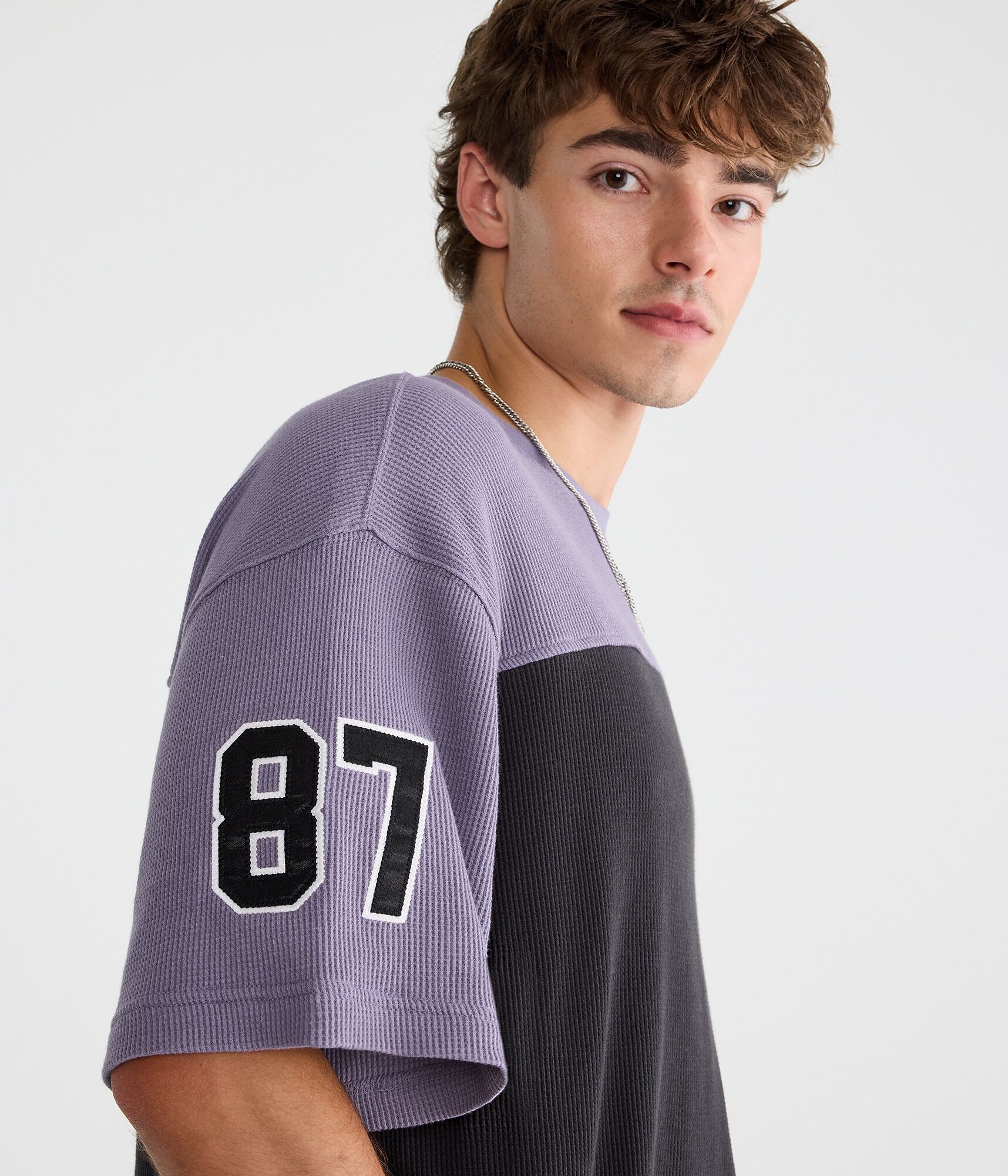 87 Colorblock Waffle Graphic Tee