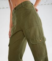 Mid-Rise Utility Cargo Pants