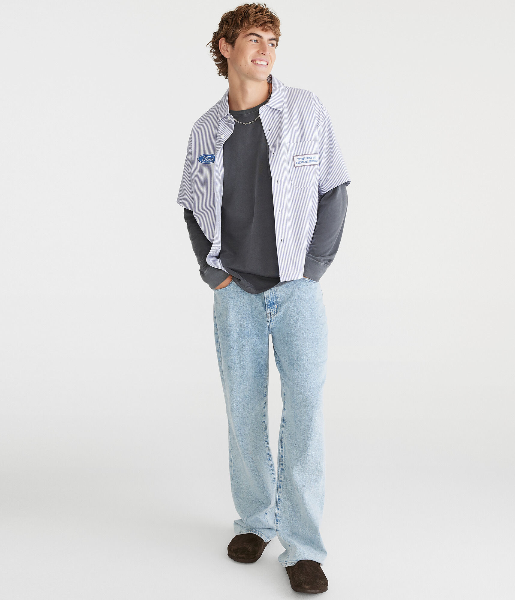 Short Sleeve Ford Bronco Mechanic Shirt