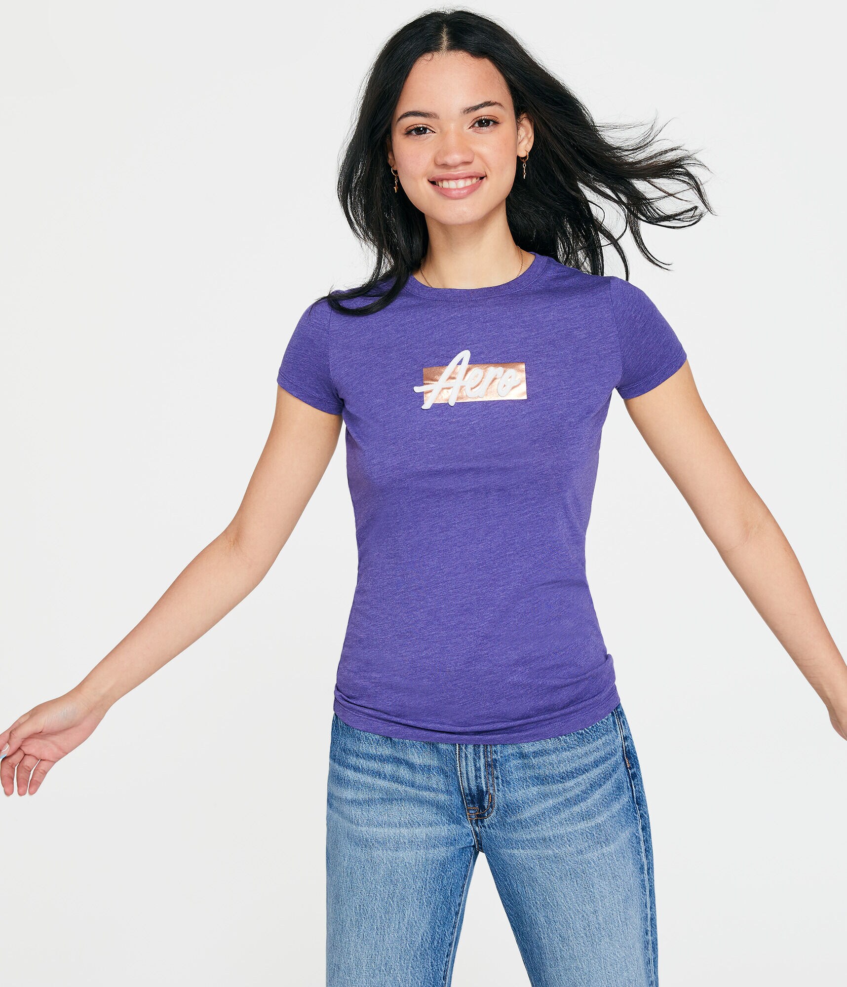 Aero Box Logo Foil Appliqu&eacute; Graphic Tee