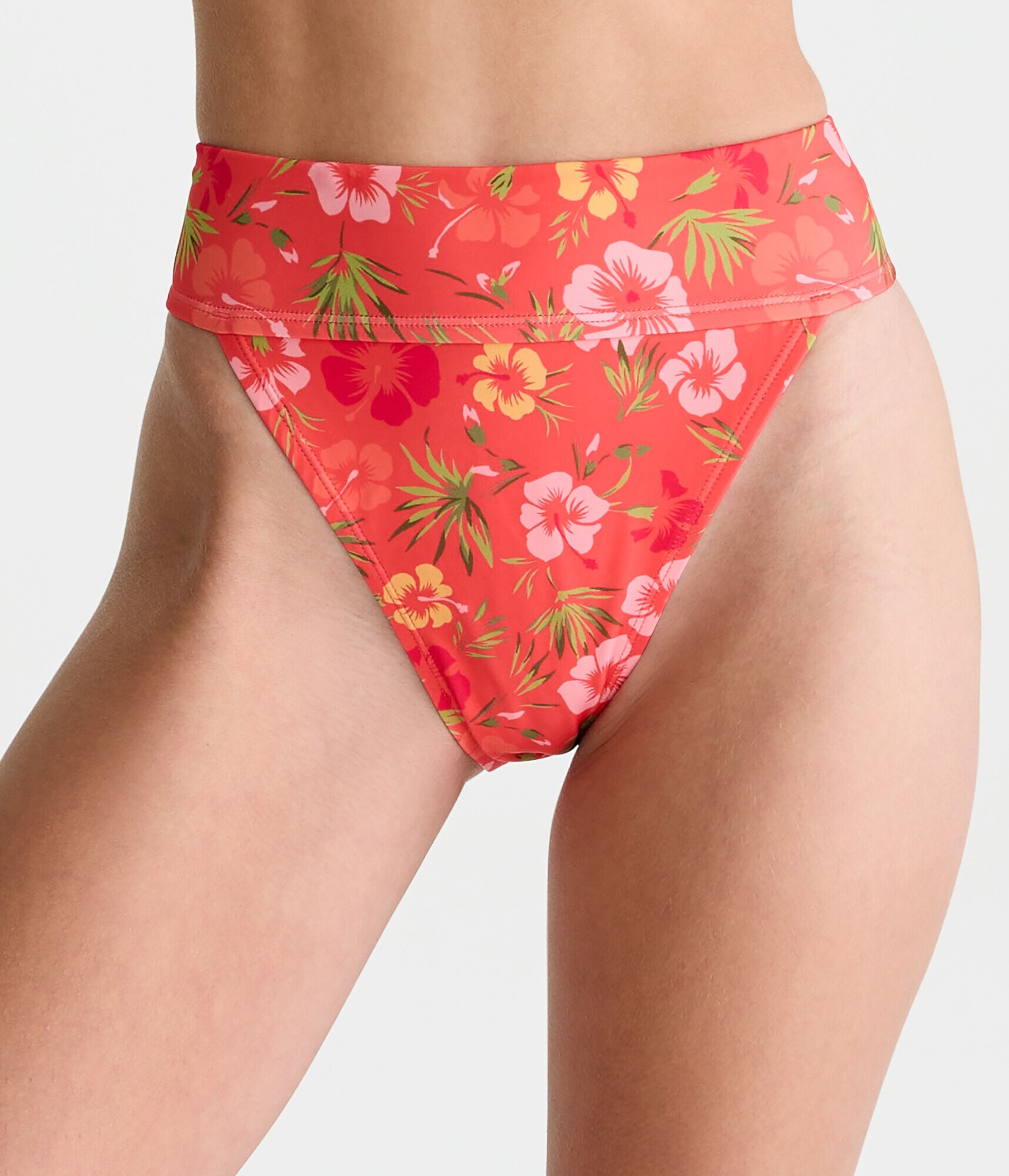 Hibiscus High-Waisted Cheeky Bikini Bottom