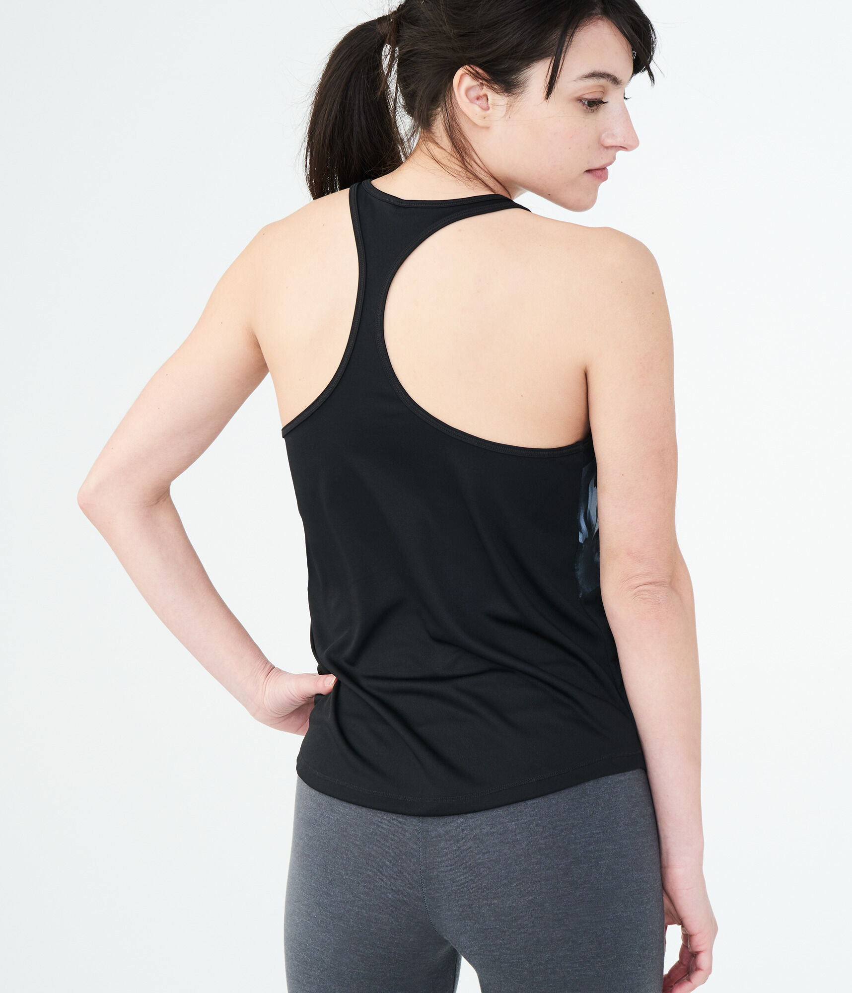 LLD Floral Stripe Racerback Tank