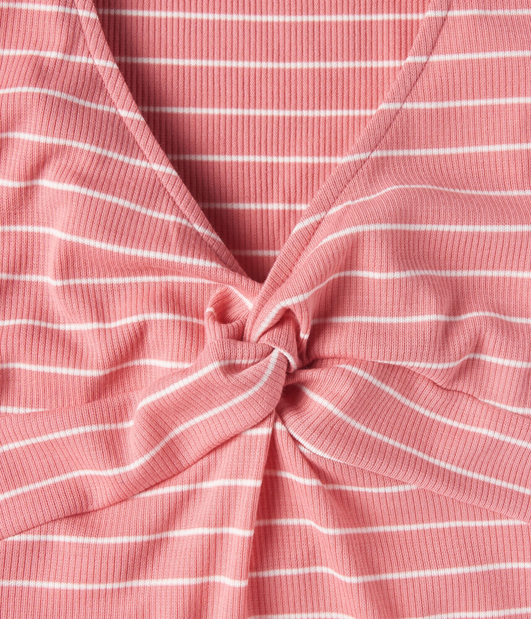 Twist-Front Striped Top