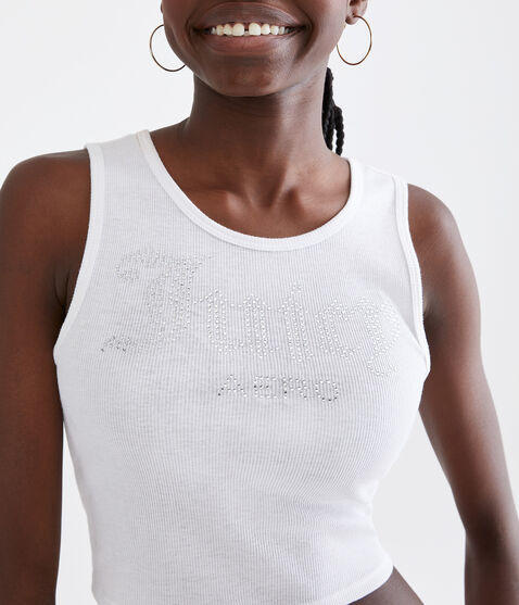 Juicy Couture X AERO Bling Cropped U-Neck Tank