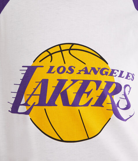 3/4 Sleeve Los Angeles Lakers Relaxed Raglan Tee 3/4 Sleeve Los Angeles Lakers Relaxed Raglan Tee