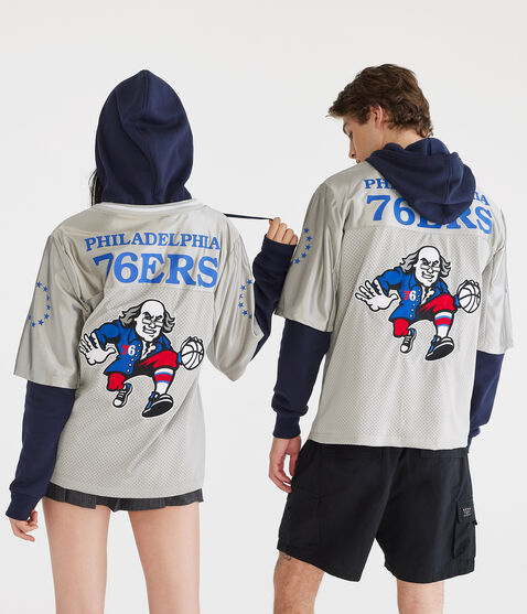 Philadelphia 76ers Layered Pullover Hoodie Philadelphia 76ers Layered Pullover Hoodie