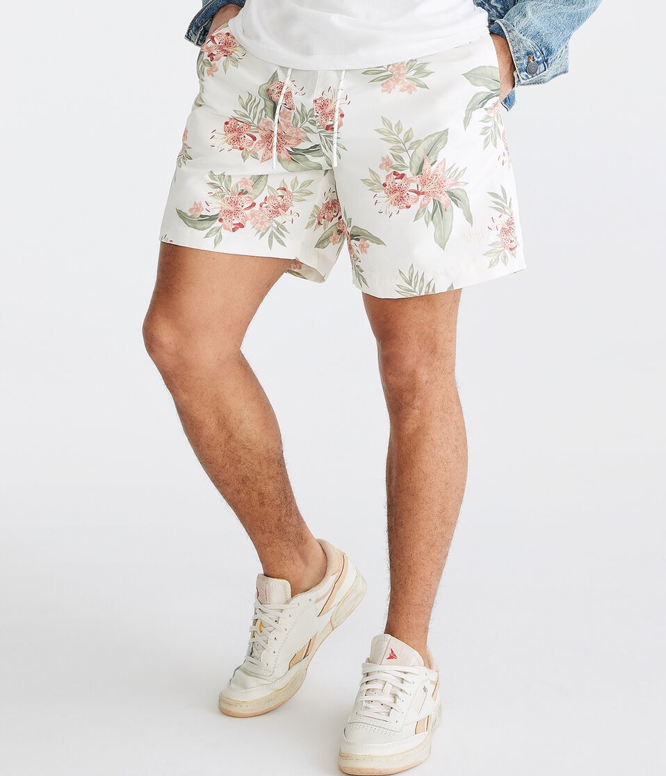 Tropical Floral Kickback Jogger Shorts