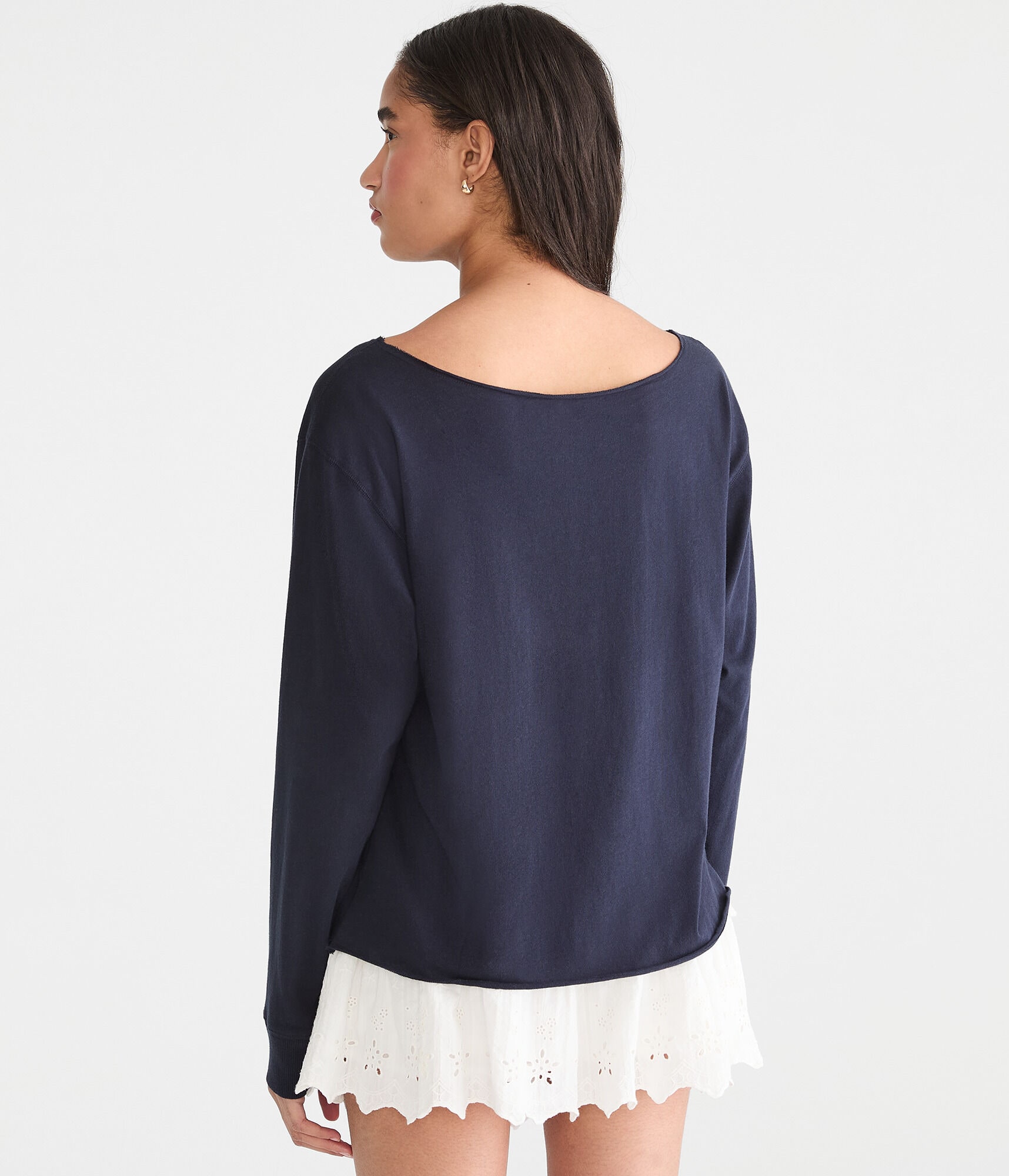 Long Sleeve Seriously Soft 87 Off-The-Shoulder Tee