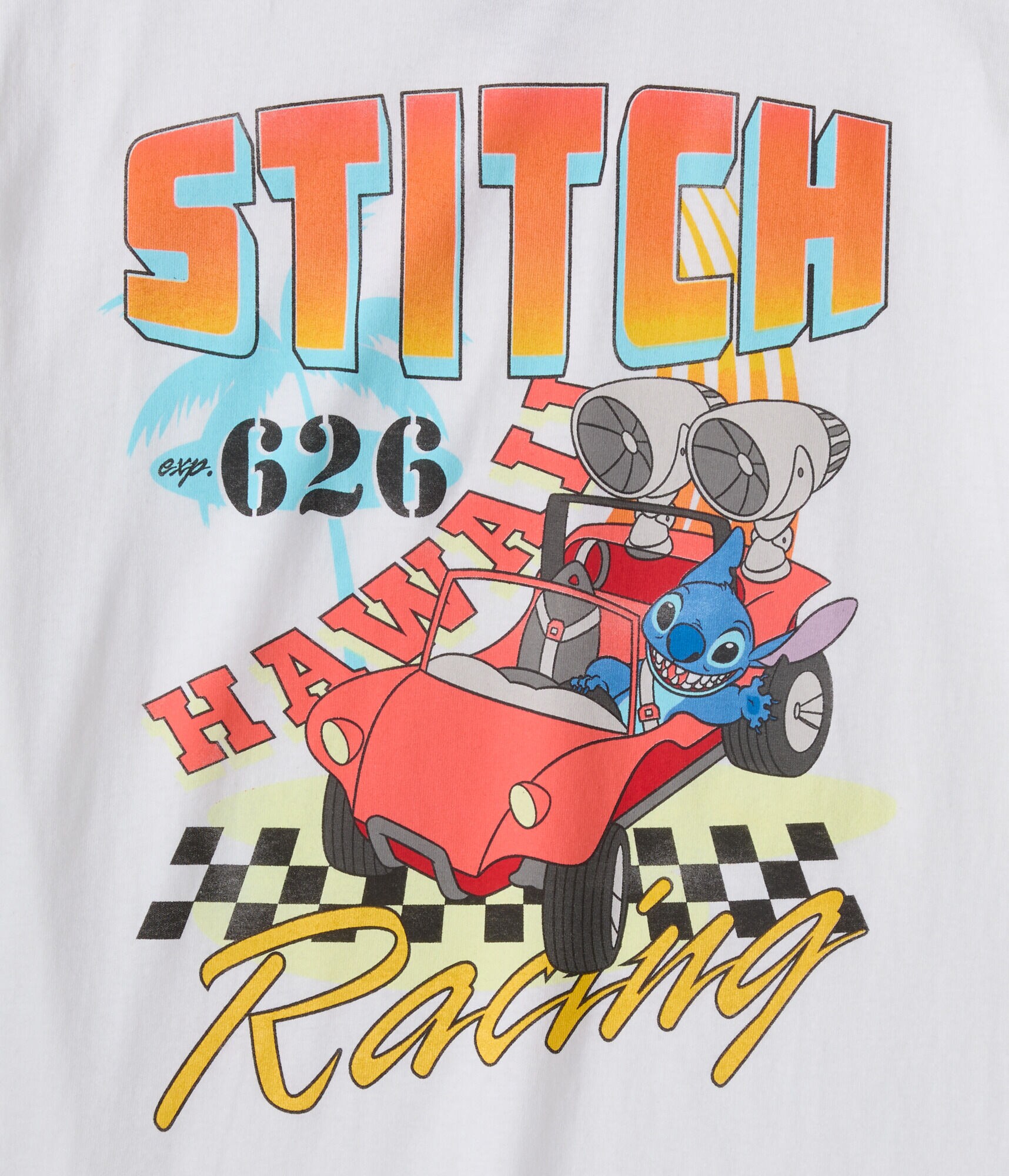 【Rest & Recreation】 COLOR STITCH T-SHIRT / 追跡付 Stitch Racing Graphic Tee