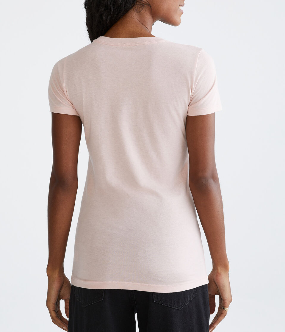 Aero Flaming Roses Flocked Graphic Tee