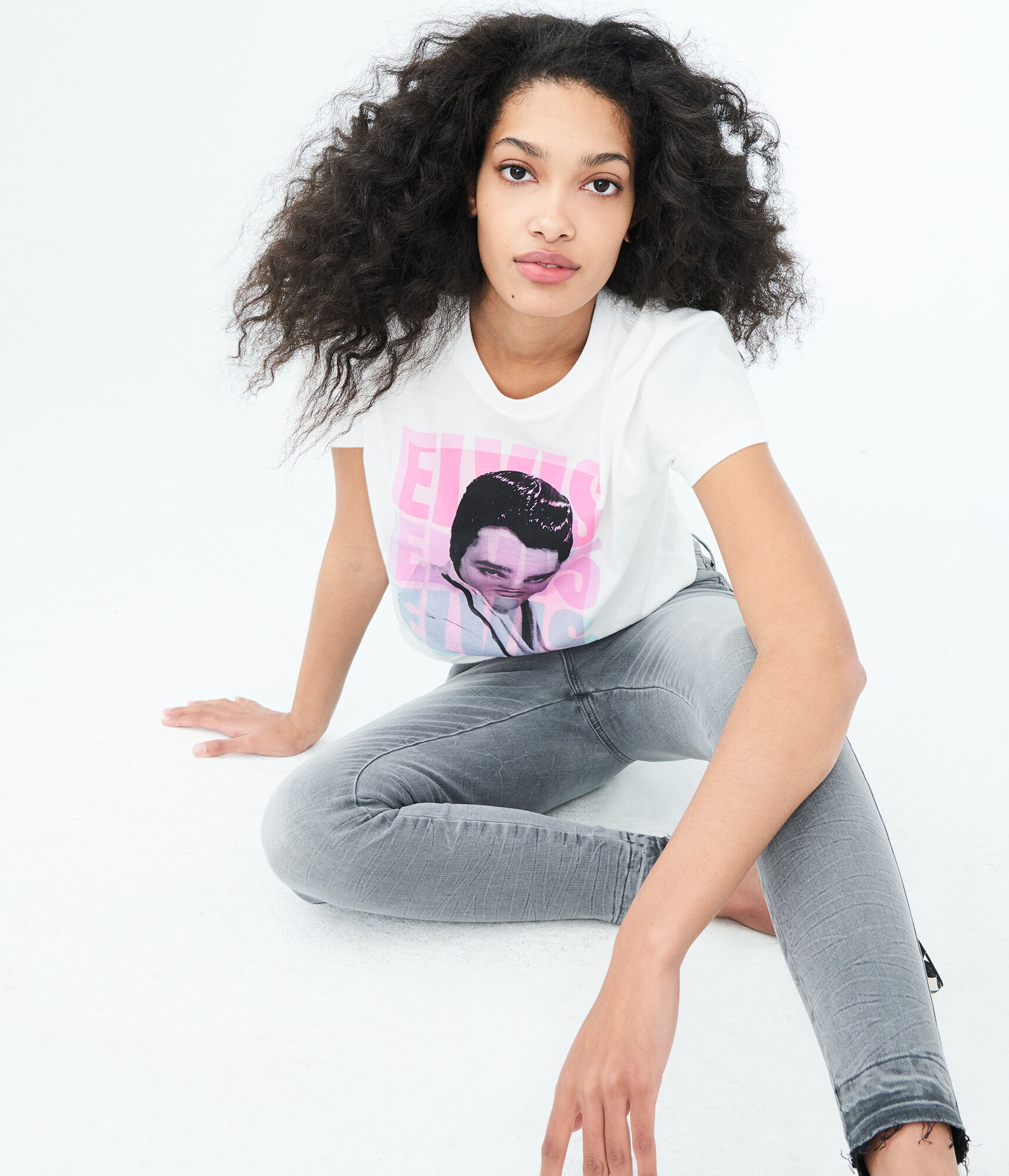 Elvis Elvis Elvis Crop Graphic Tee