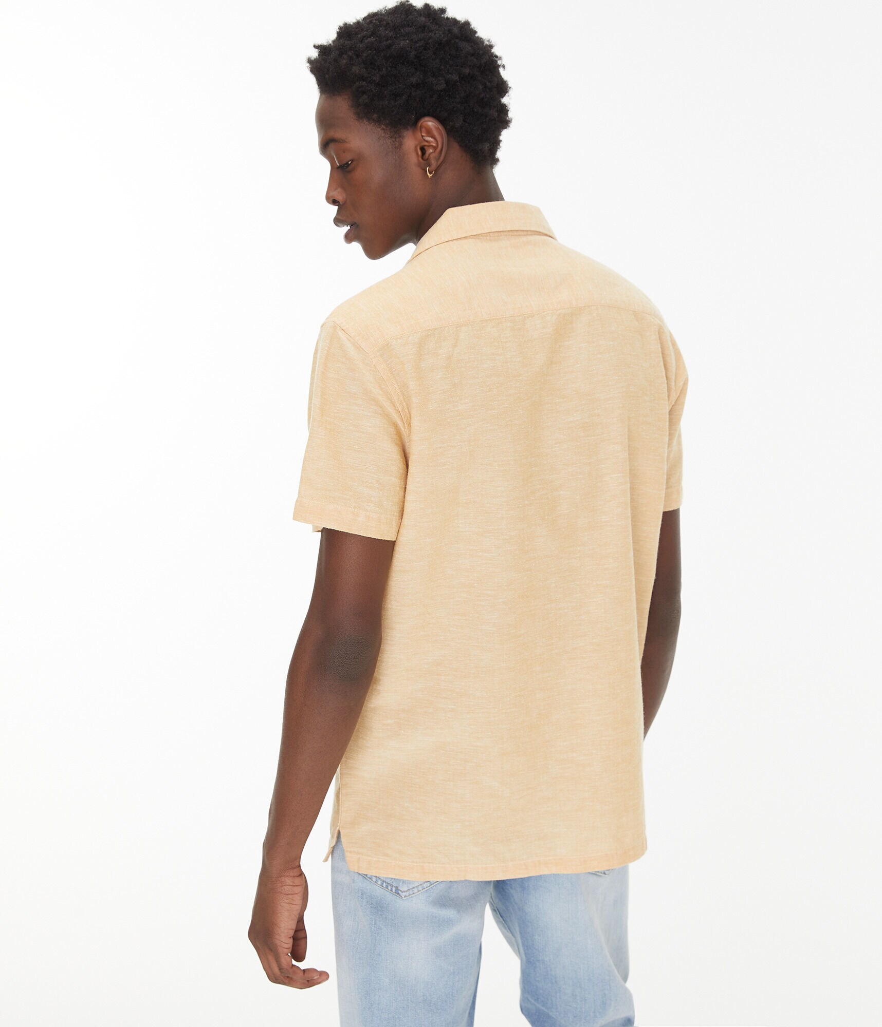 Solid Button-Down Resort Shirt