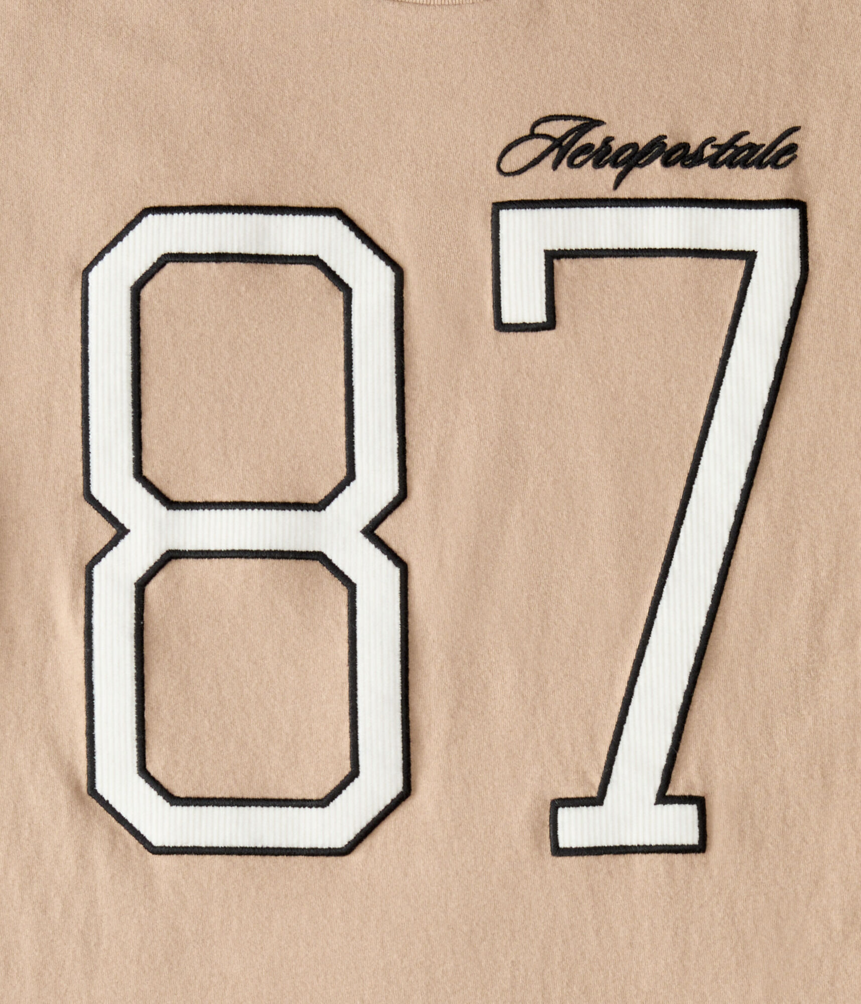 Aeropostale Large 87 Appliqué Graphic Tee