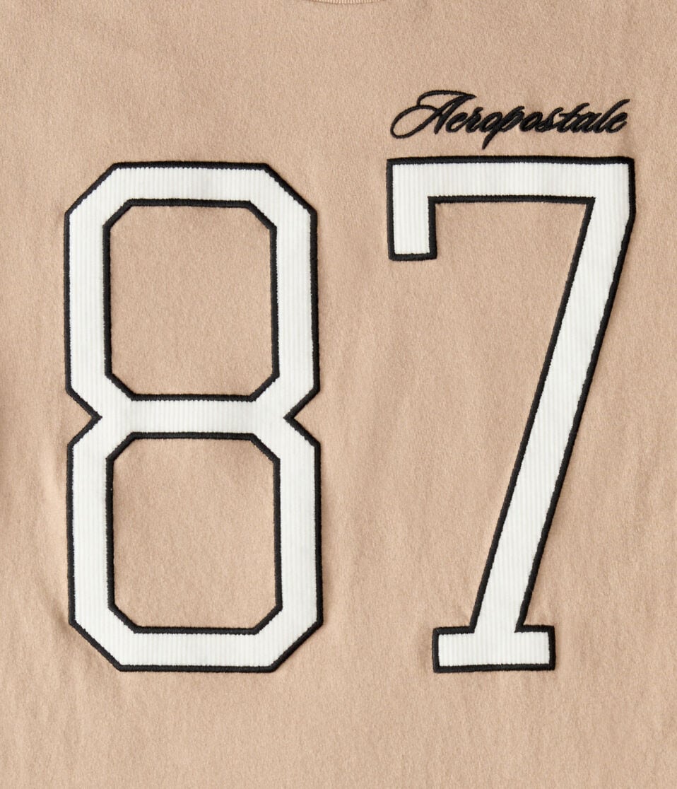 Aeropostale Large 87 Appliqué Graphic Tee