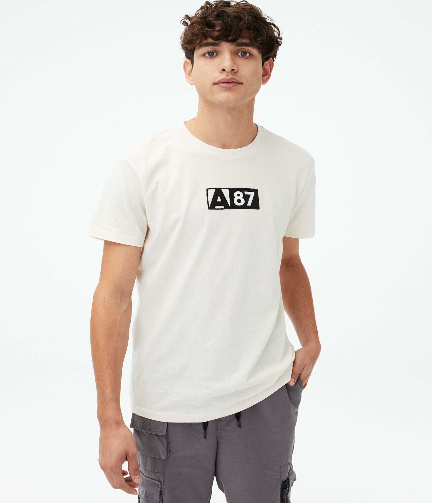 A87 Box Logo Appliqu&eacute; Graphic Tee