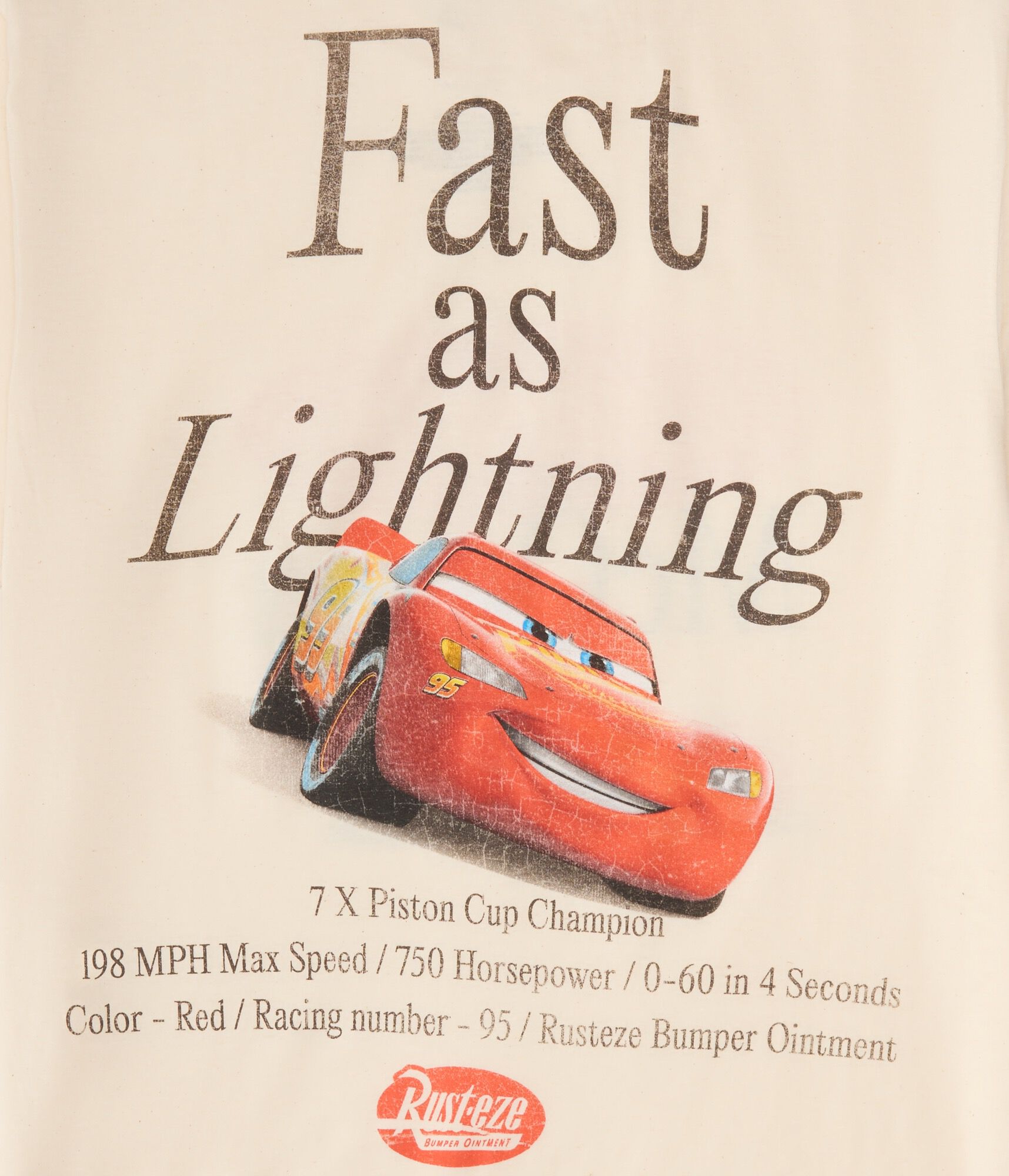 Disney Pixar Cars Lightning McQueen Relaxed Graphic Tee