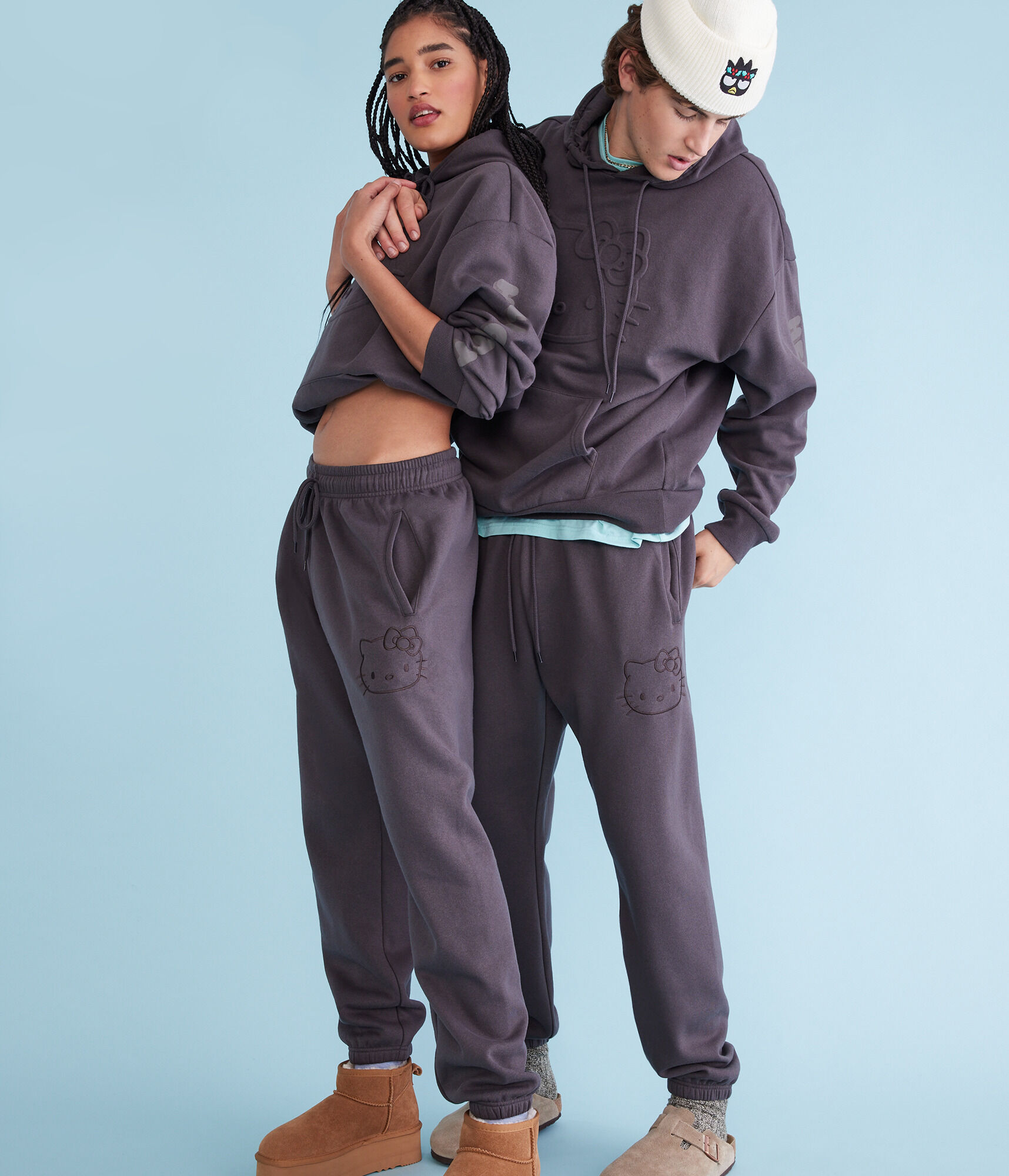 Hello Kitty Embroidered Face Jogger Sweatpants