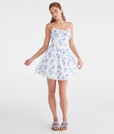 Floral Scoop-Neck Fit & Flare Dress