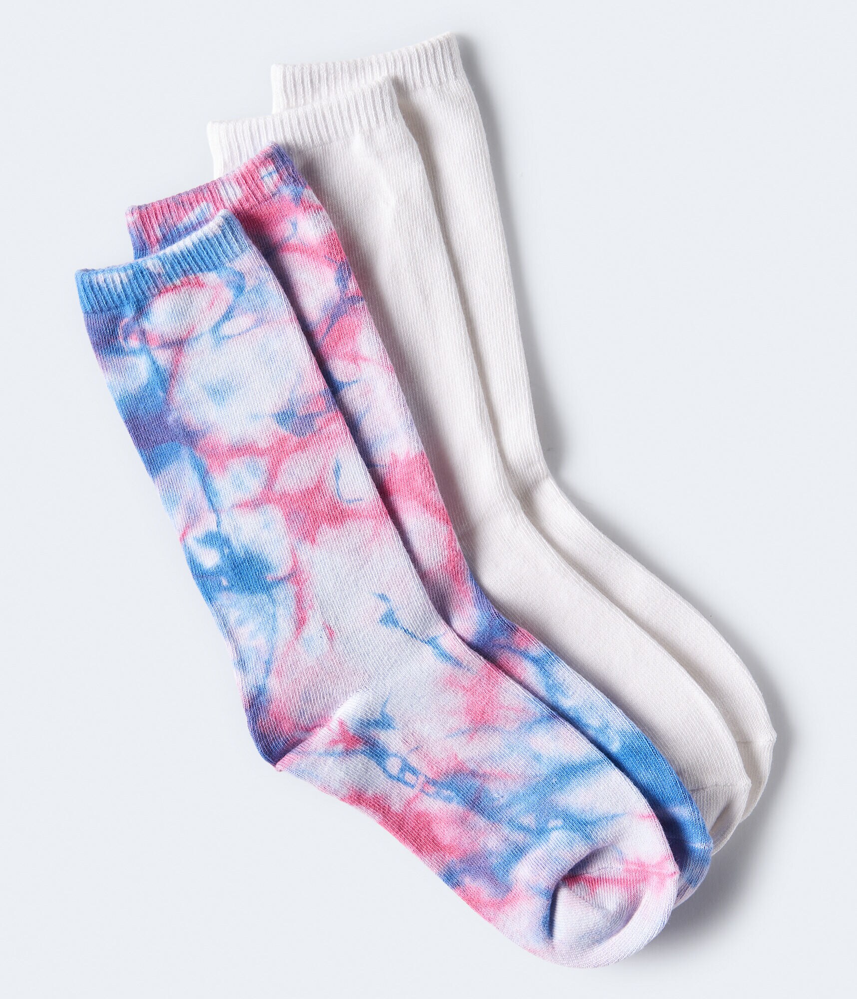 Tie-Dye &amp; Solid Crew Sock 2-Pack