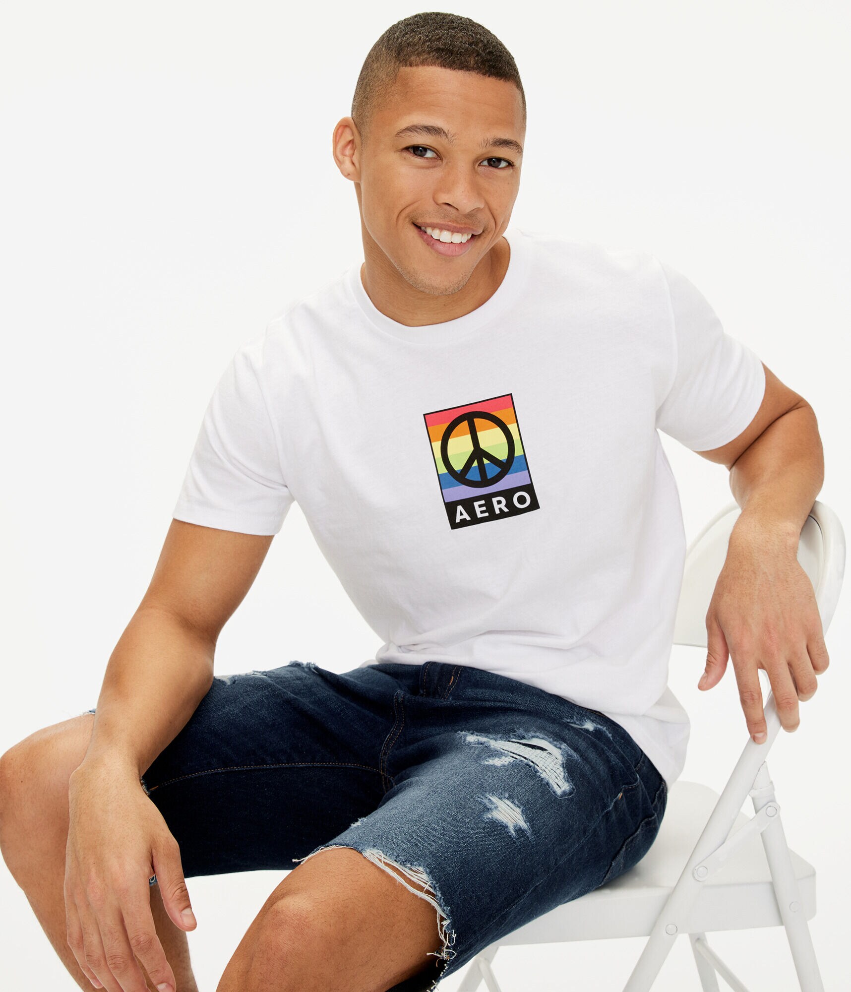Aero Peace Sign Pride Graphic Tee