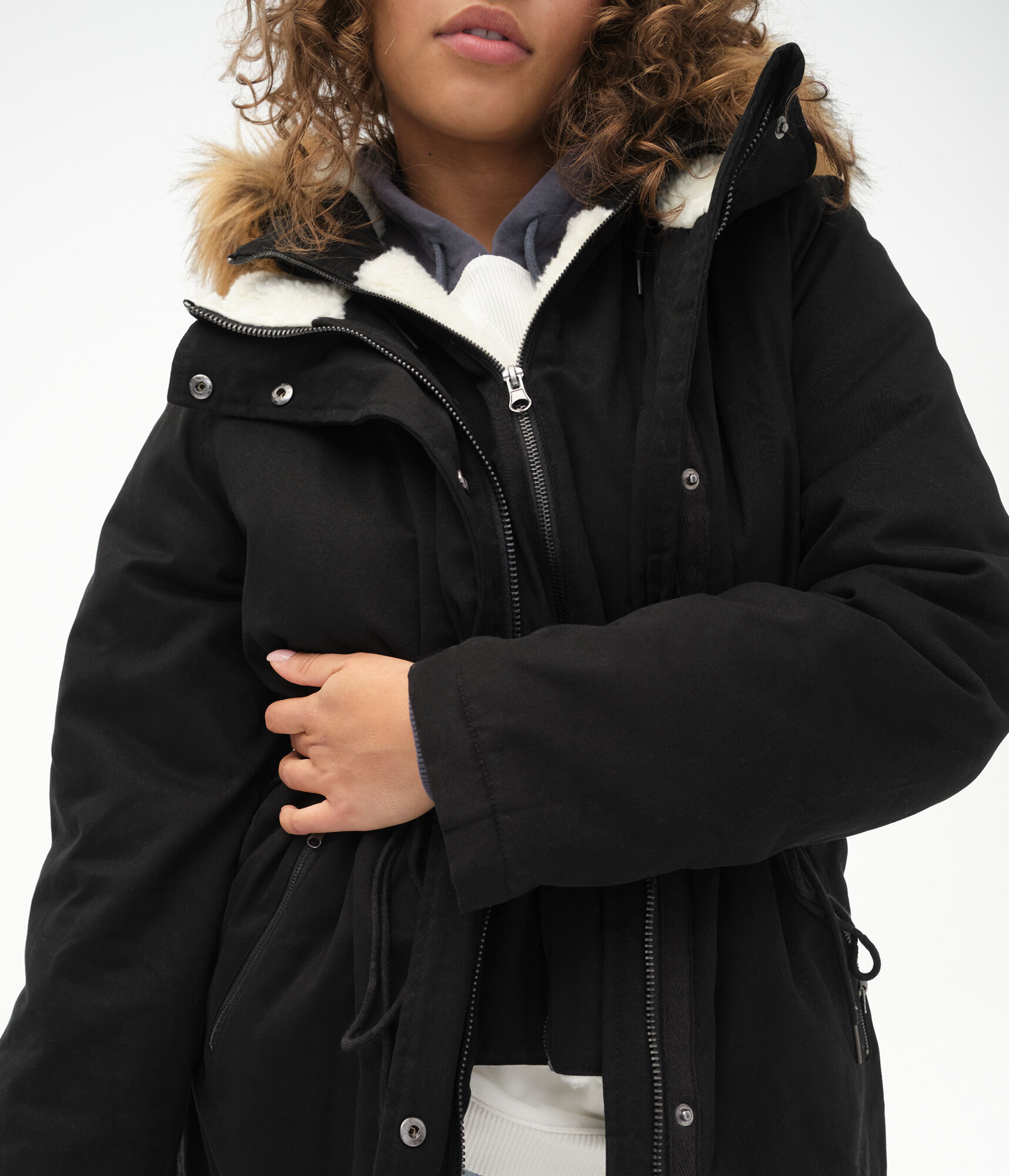 Warmest Faux Fur-Trim Hooded Parka