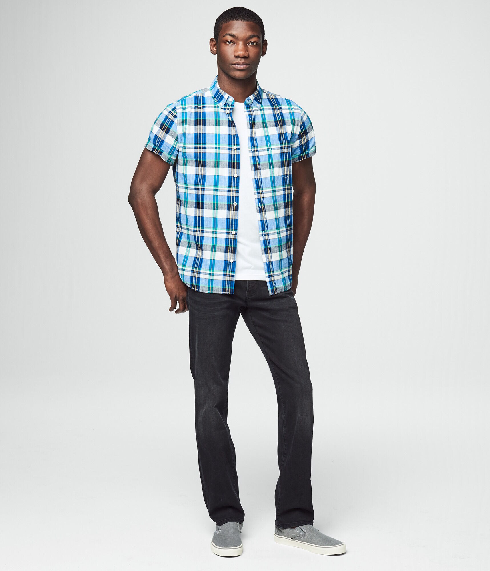 Slim Straight Black Wash Reflex Jean
